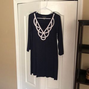 Lilly Pulitzer Navy Long Sleeve Cotton Dress